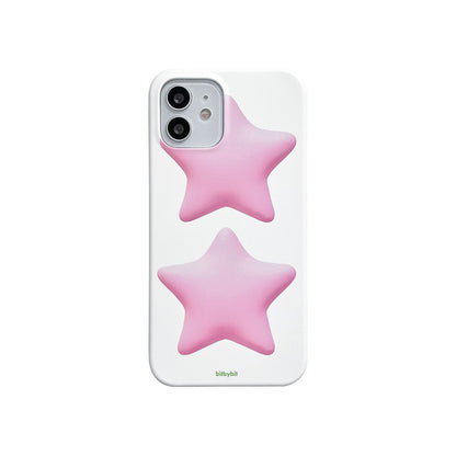 Bit By Bit Pink Star Phone Case (Hard 普通硬殼)