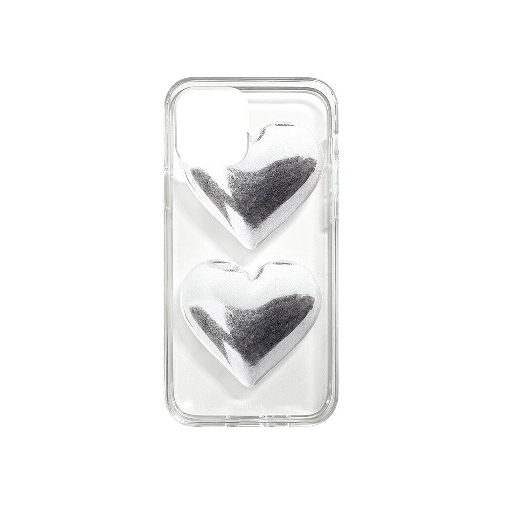 Bit By Bit Silver Heart Phone Case (Clear 透明殼)