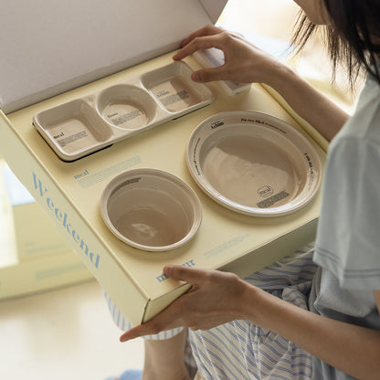 Momur [weekend 9] Home plate, sauce dish, bowl /set