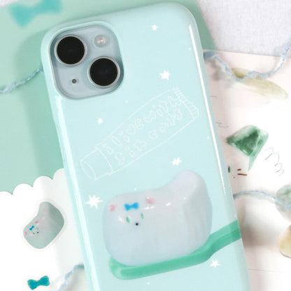 I live with six cats puppy toothbrush phone case (Card storage 插卡款)