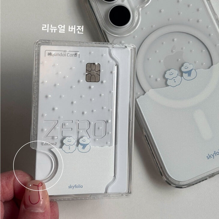 Skyfolio (Renewal ver.) Cloud Snowman Magsafe Card Slot 透明卡殼
