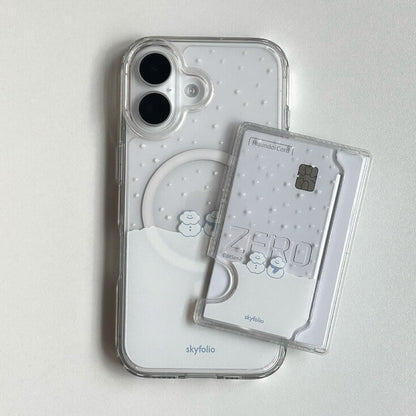 Skyfolio (Renewal ver.) Cloud Snowman Magsafe Card Slot 透明卡殼