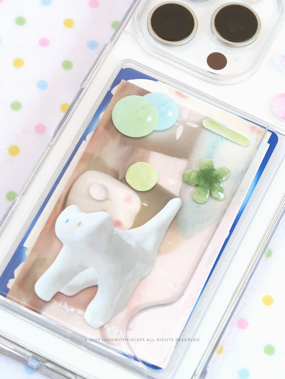 I live with six cats North Pole's Cotton Candy Magsafe Card Slot