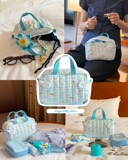 Jellyland Signature Pouch - Angel milk blue 手提化妝袋