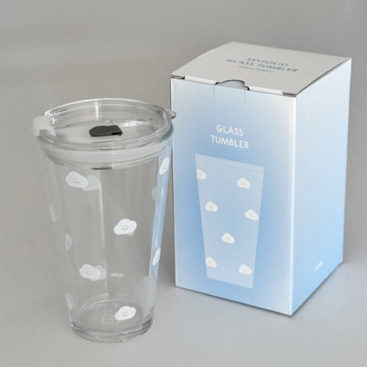 【現貨95折】Skyfolio Glass Tumbler (Cloud Pattern)
