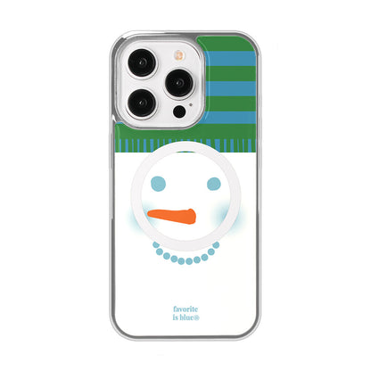 Midmaly Snowman Phone Case (Silver Bumper)