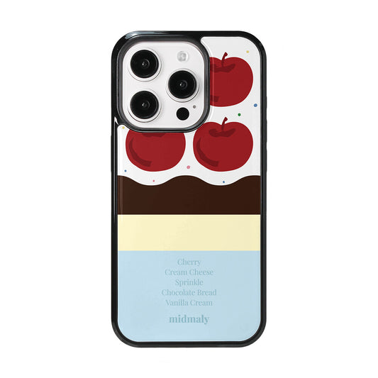 Midmaly Cherry Cake Phone Case (Epoxy Bumper)