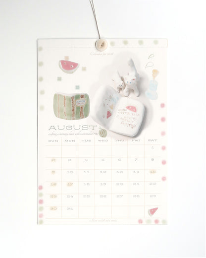 【第二輪預訂】I live with six cats 2026 Button Calendar 鈕扣月曆