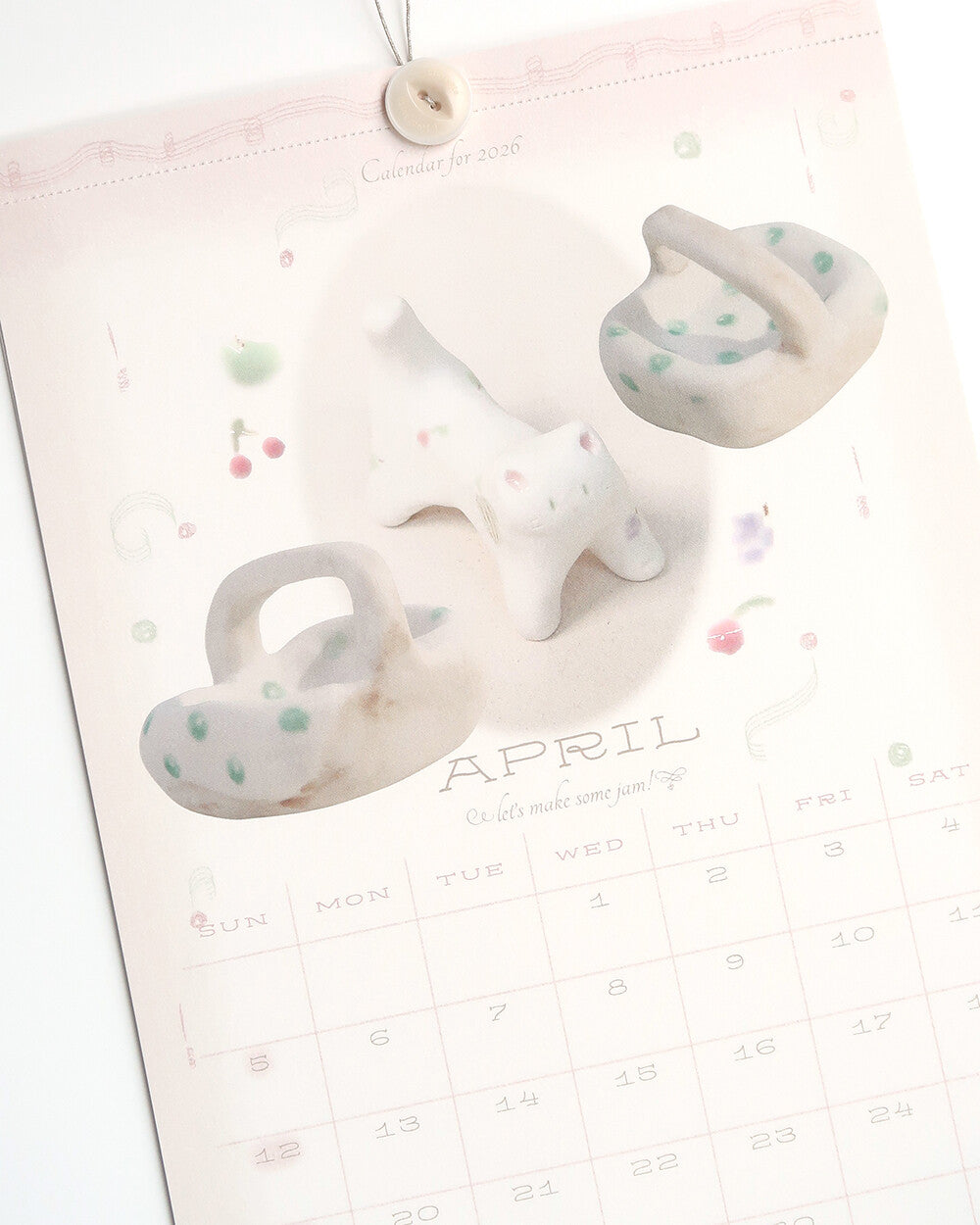 【第二輪預訂】I live with six cats 2026 Button Calendar 鈕扣月曆