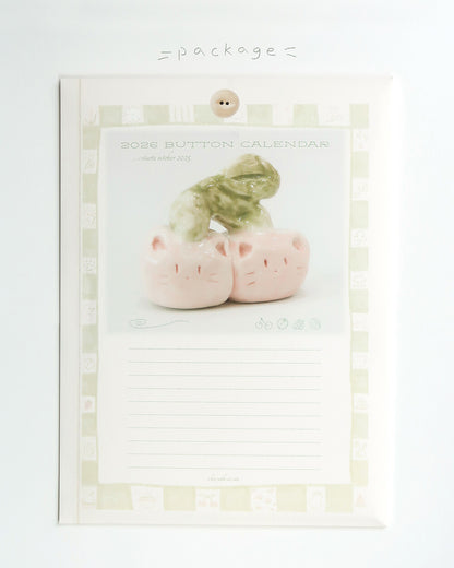 【第二輪預訂】I live with six cats 2026 Button Calendar 鈕扣月曆