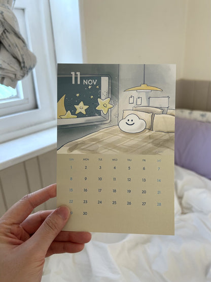 Skyfolio 2026 Postcard Calendar (B6) +Wood Holder