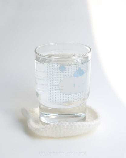 I live with six cats Whipped Cream Cat Hat Glass (245mL)