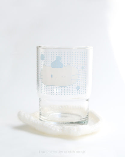 I live with six cats Whipped Cream Cat Hat Glass (245mL)