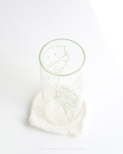 I live with six cats Watermelon Ice Cream Cat Glass (430mL)