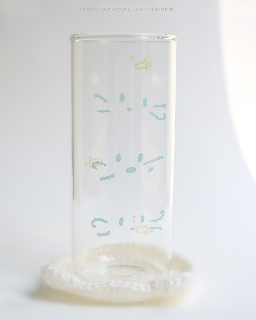 I live with six cats Snorkeling Cats Glass (430mL)