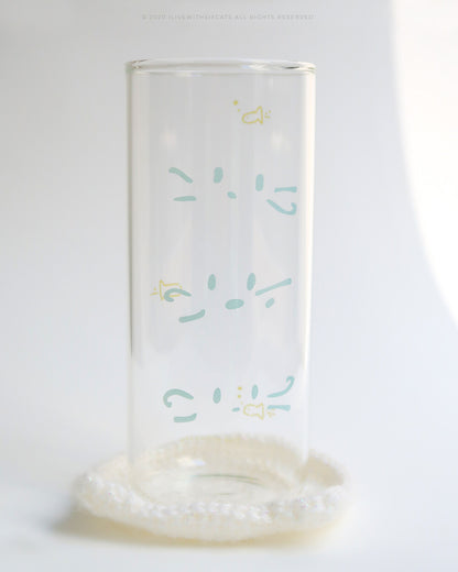 I live with six cats Snorkeling Cats Glass (430mL)
