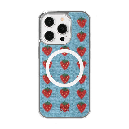 Midmaly Strawberry Phone Case (Silver Bumper)