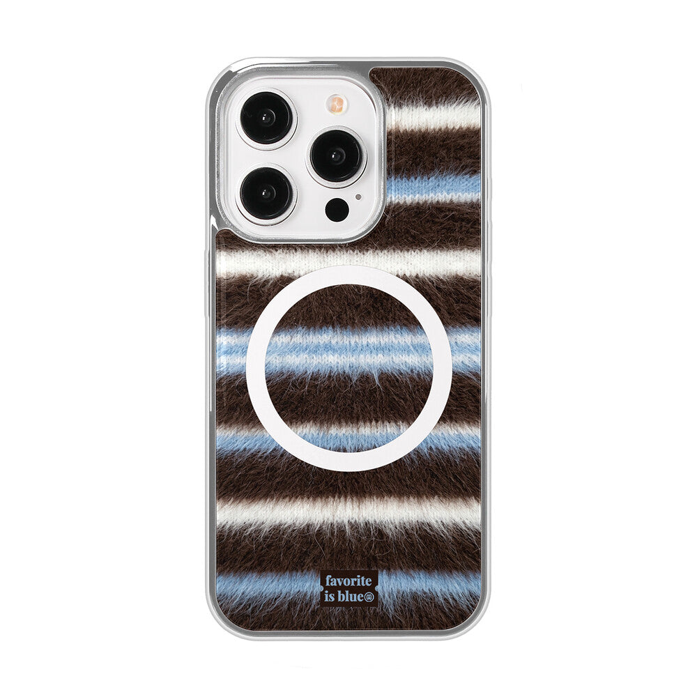 Midmaly Fuzzy Phone Case (Silver Bumper)