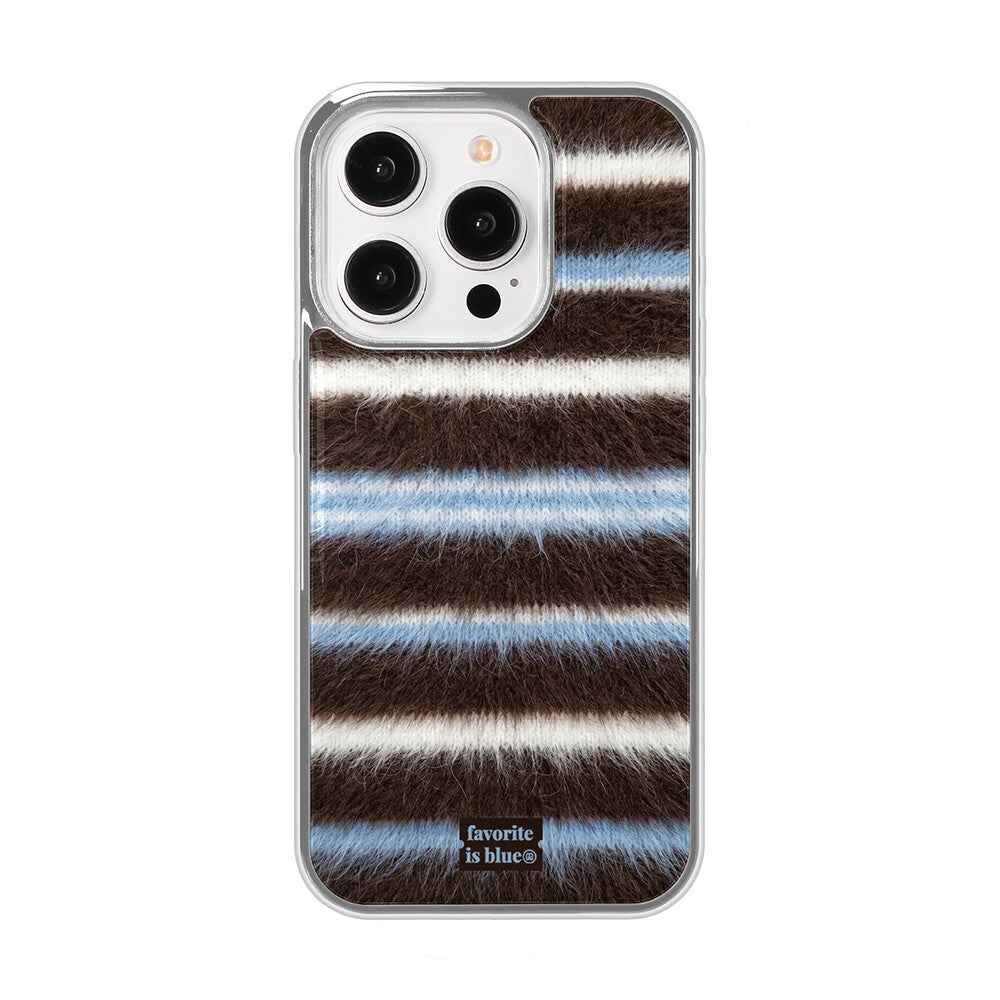 Midmaly Fuzzy Phone Case (Silver Bumper)