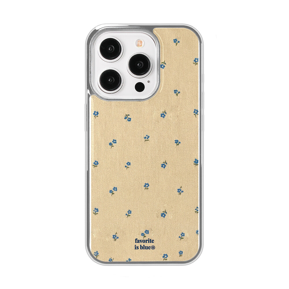 Midmaly Denim Phone Case (Silver Bumper)