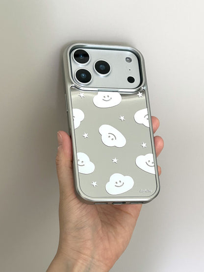 Skyfolio Cloud&Star Pattern Case (Mirror Silver Bumper)
