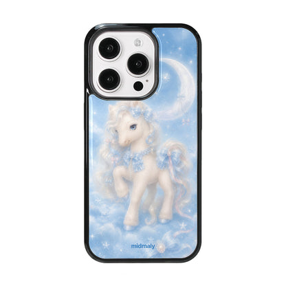 Midmaly White Pony Phone Case (Epoxy Bumper)