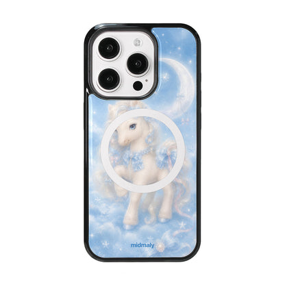 Midmaly White Pony Phone Case (Epoxy Bumper)