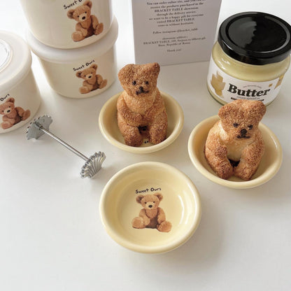 【多買優惠🧸】Bracket Table Teddy Bear Mini Plate/Sauce Bowl