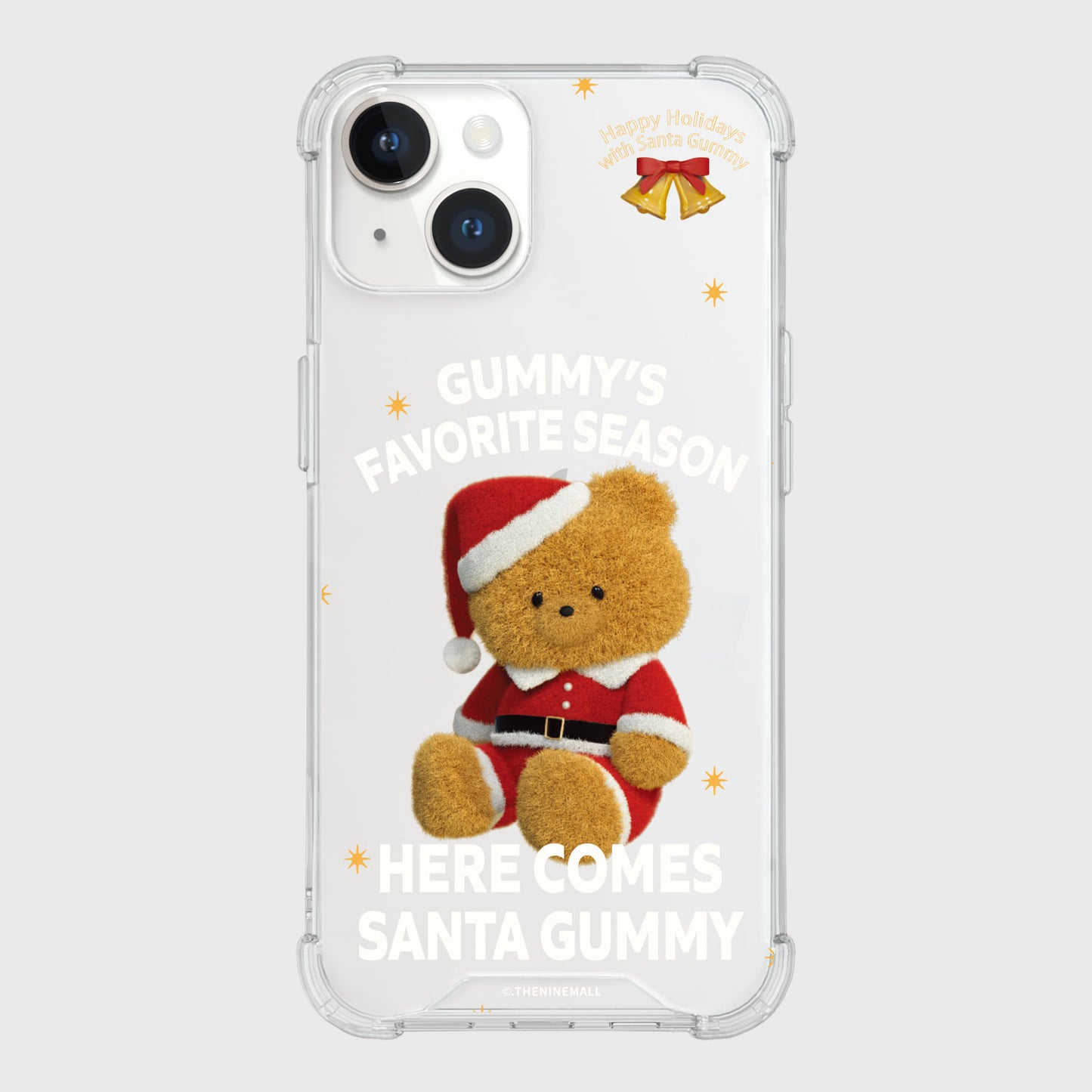 Here Comes Santa Gummy Phone Case (Clear/Tank Clear/Clear Card Storage)