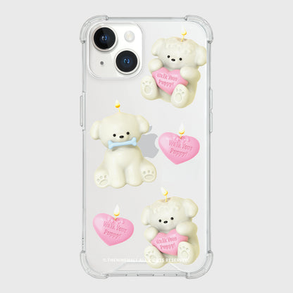 Puppy Candle Pattern Phone Case (Clear/Tank Clear/Clear Card Storage)