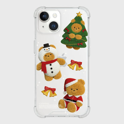 Pattern Happy Holiday Gummy Phone Case (Clear/Tank Clear/Clear Card Storage)