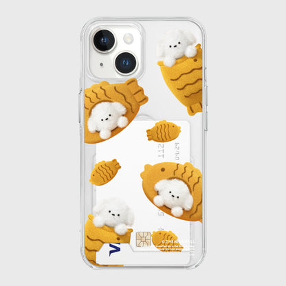 Pattern Fish Bread Puppy Phone Case (Clear/Tank Clear/Clear Card Storage)