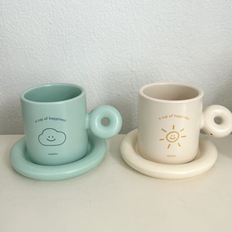 Skyfolio Happiness Cup & Saucer Set (2色)