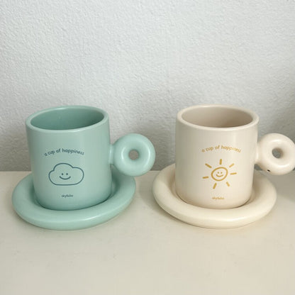 Skyfolio Happiness Cup & Saucer Set (2色)