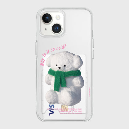 Puppy Snowman Phone Case (Clear/Tank Clear/Clear Card Storage)