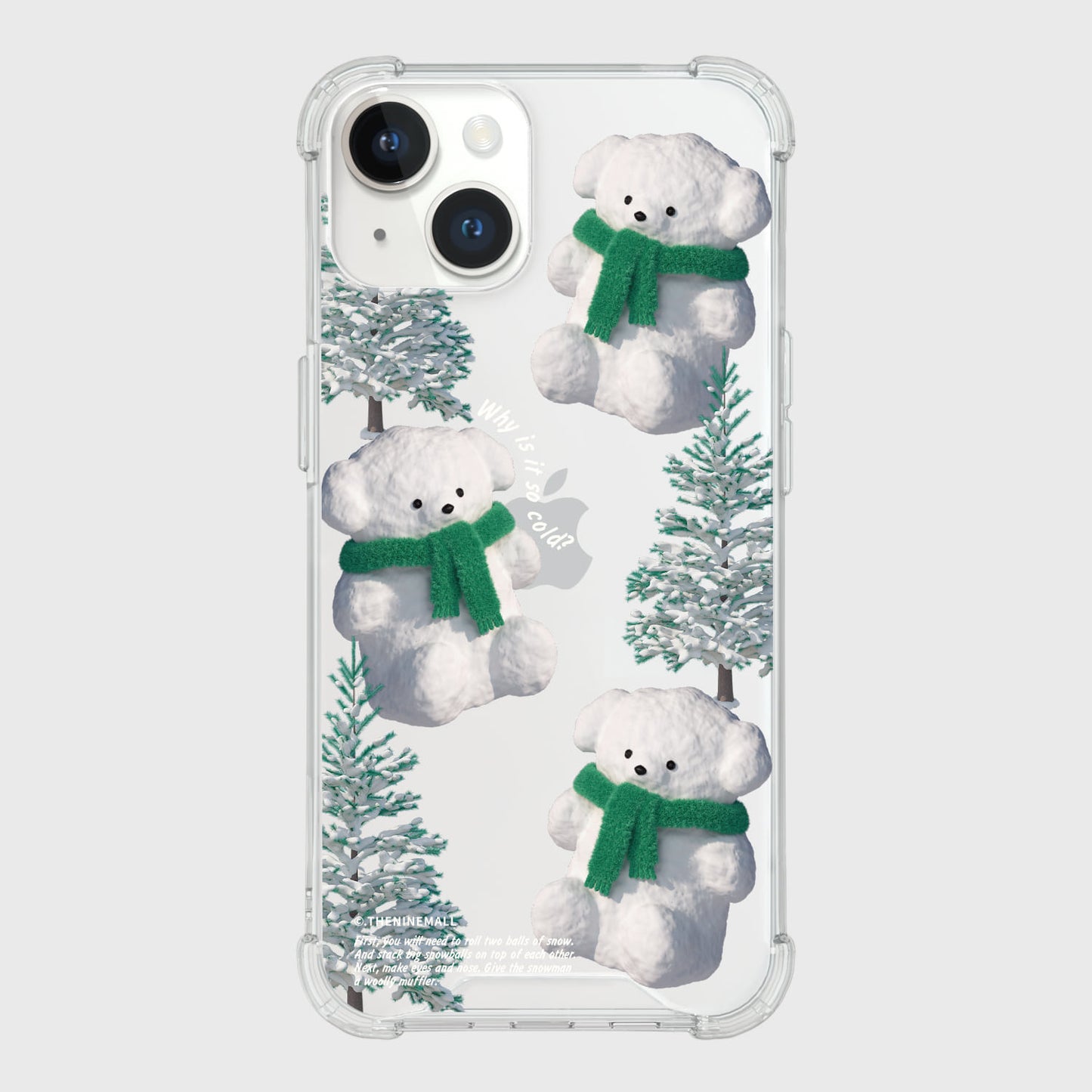 Pattern Puppy Snowman Phone Case (Clear/Tank Clear/Clear Card Storage)