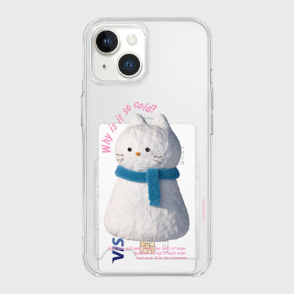 Hey Cat Snowman Phone Case (Clear/Tank Clear/Clear Card Storage)