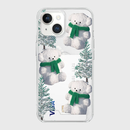 Pattern Puppy Snowman Phone Case (Clear/Tank Clear/Clear Card Storage)