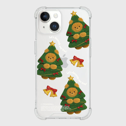 Pattern Tree Gummy Phone Case (Clear/Tank Clear/Clear Card Storage)