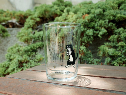 Huginn and Muninn [on the table] summer night glass