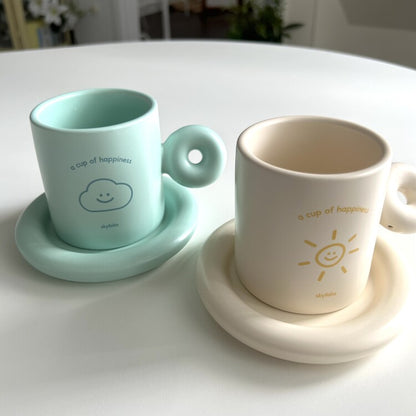 Skyfolio Happiness Cup & Saucer Set (2色)