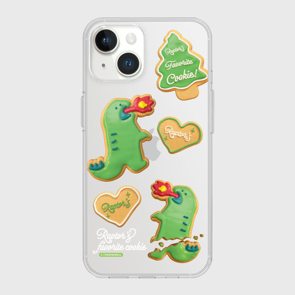 Raptor Cookie Pattern Phone Case (Clear/Tank Clear/Clear Card Storage)