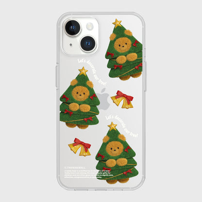 Pattern Tree Gummy Phone Case (Clear/Tank Clear/Clear Card Storage)