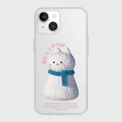 Hey Cat Snowman Phone Case (Clear/Tank Clear/Clear Card Storage)