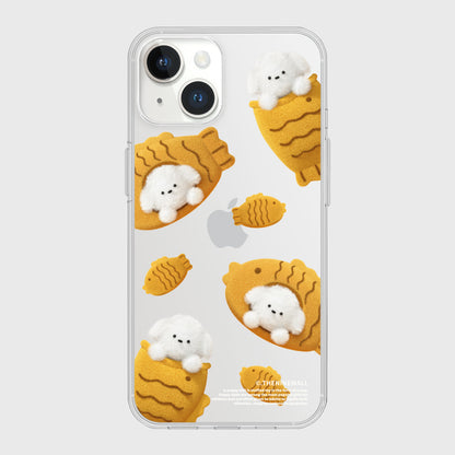 Pattern Fish Bread Puppy Phone Case (Clear/Tank Clear/Clear Card Storage)