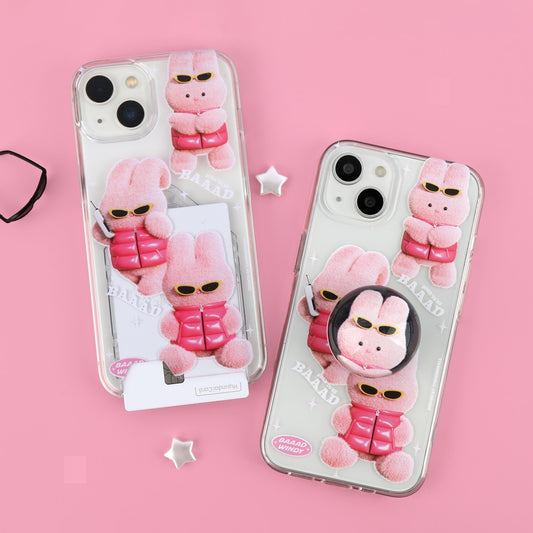 Pattern Puffer Bad Windy Phone Case (Clear/Tank Clear/Clear Card Storage)