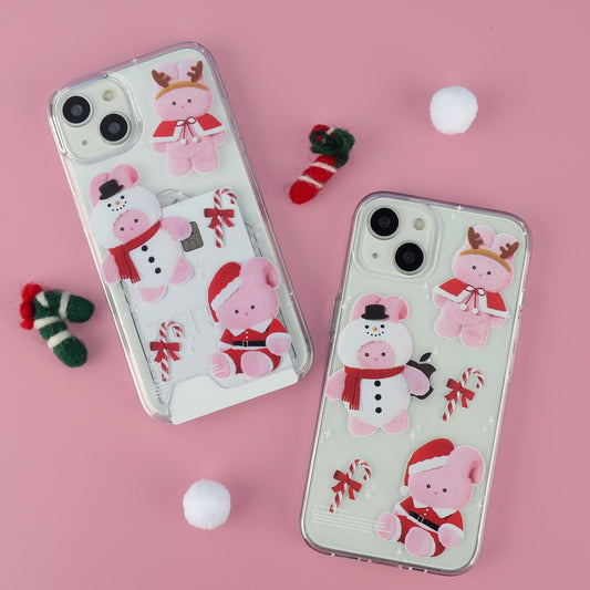 Pattern Happy Holiday Windy Phone Case (Clear/Tank Clear/Clear Card Storage)