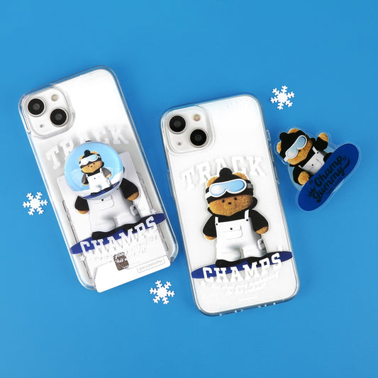 Snowboarder Gummy Phone Case (Clear/Tank Clear/Clear Card Storage)