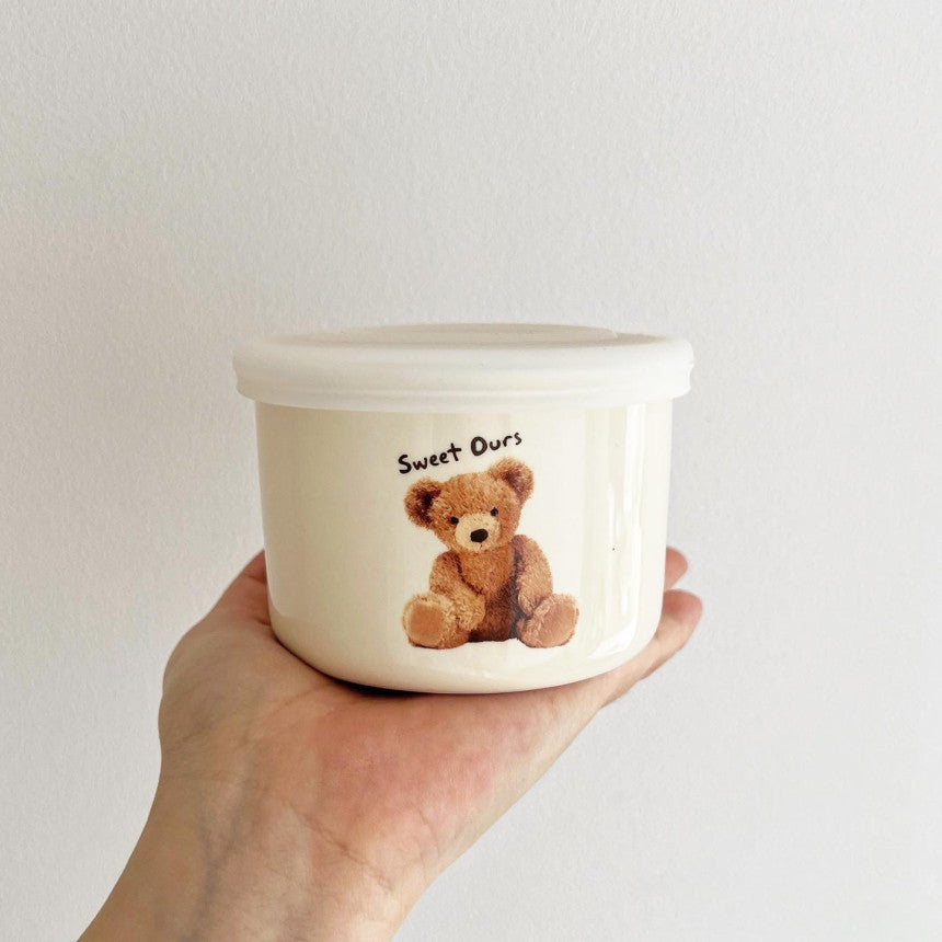 【多買優惠🧸】Bracket Table Teddy Bear Side Dish Container 小菜保存盒