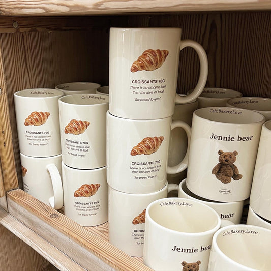 【Set買優惠🥐🧸】Bracket Table Croissant & Jennie Bear Mug Cup